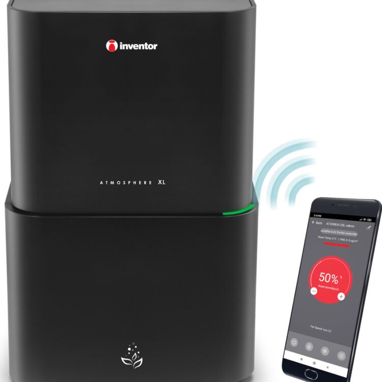 Inventor Atmosphere XL Αφυγραντήρας με Συμπιεστή Ιονιστή και Wi-Fi 25lt Μαύρος