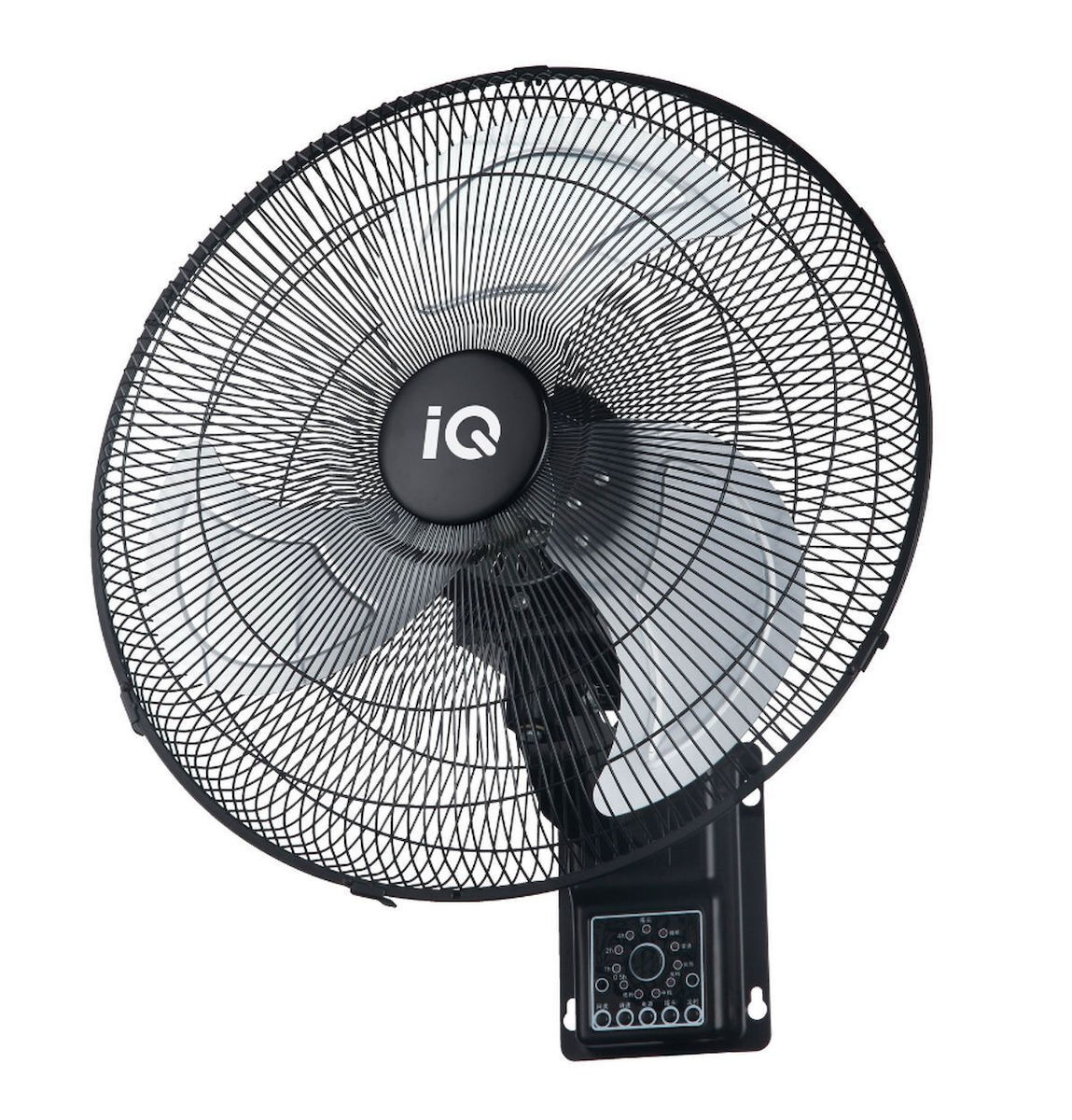 IQ MWF-20R Μαύρος Επαγγελματικός Ανεμιστήρας Επιτοίχιος 130W Διαμέτρου 50cm με Τηλεχειριστήριο