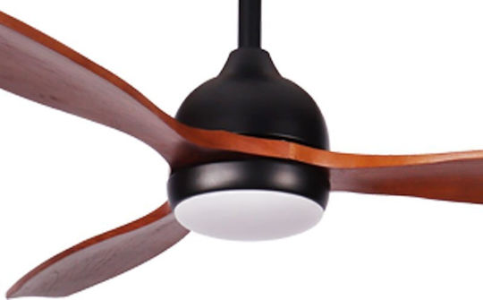 Primo Ανεμιστήρας Οροφής 132cm με Φως και Τηλεχειριστήριο Μαύρος