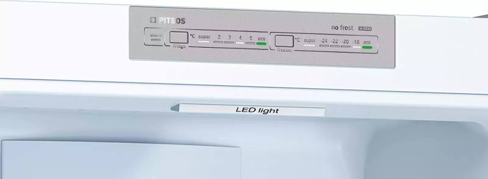 Pitsos Ψυγειοκαταψύκτης 368lt Total NoFrost Υ203xΠ60xΒ66εκ. Inox PKNB39VLE2 - Image 3