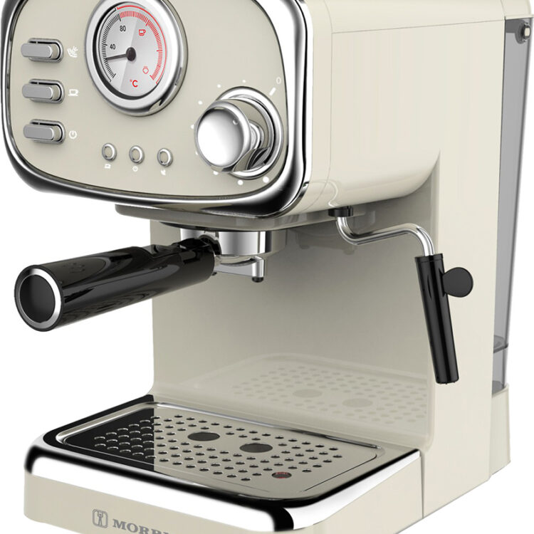 Morris Μηχανή Espresso 1100W Πίεσης 20bar Μπεζ R20806EMC