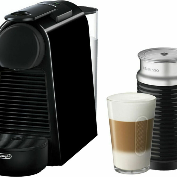 De'Longhi Essenza Mini Καφετιέρα για Κάψουλες Nespresso Πίεσης 19bar με Αφρογαλιέρα Black EN85.BAE