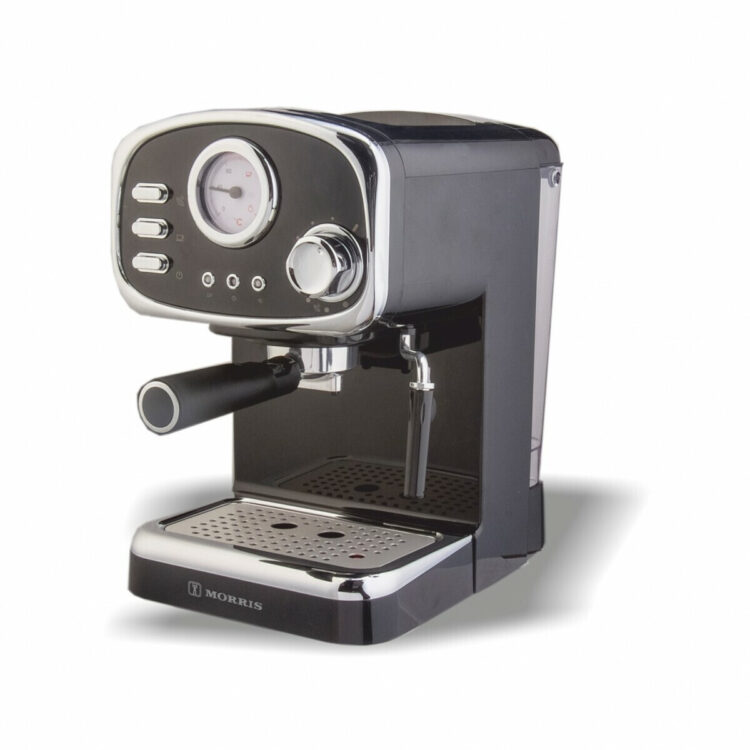 Morris Μηχανή Espresso 1100W Πίεσης 20bar Μαύρη R20822EMK