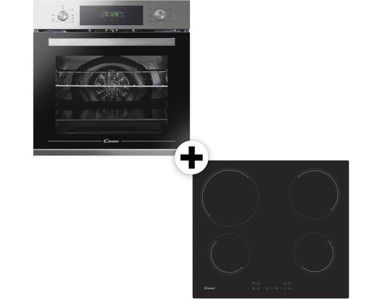 Candy Φούρνος άνω Πάγκου 70lt με Κεραμικές Εστίες Π59.5εκ. Μαύρος PCT25CXCH64CCB