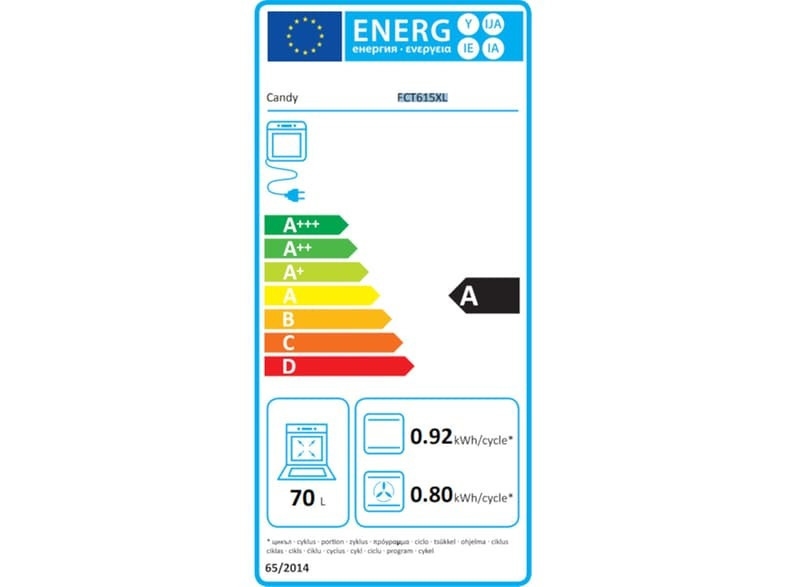 Candy Φούρνος άνω Πάγκου 70lt με Κεραμικές Εστίες Π59.5εκ. Μαύρος PCT25CXCH64CCB - Image 4