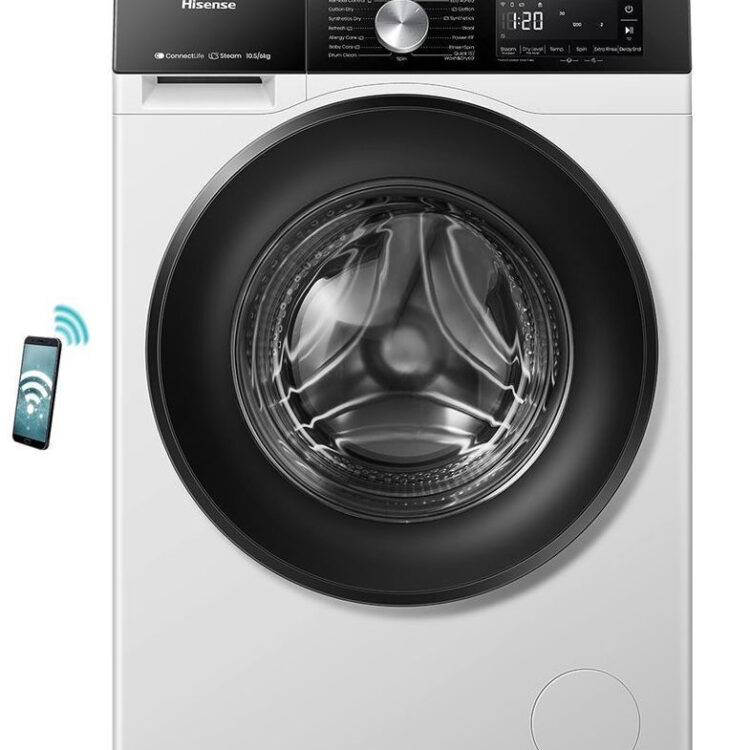 Hisense Πλυντήριο-Στεγνωτήριο Ρούχων 10.5kg/6kg Ατμού 1400 Στροφές με Wi-Fi