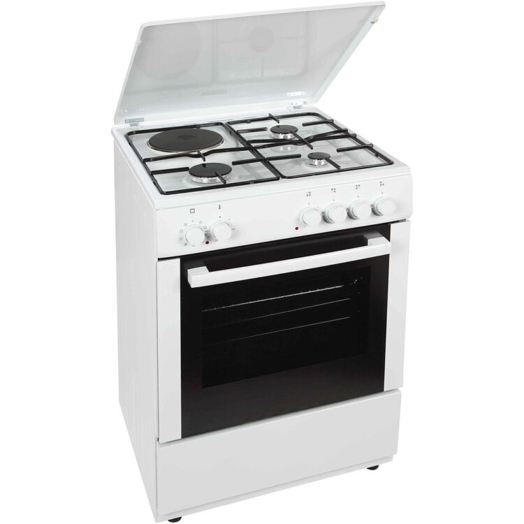 Carad Κουζίνα 69lt με Εστίες Φυσικού Αερίου & Ρεύματος Π60εκ. Λευκή