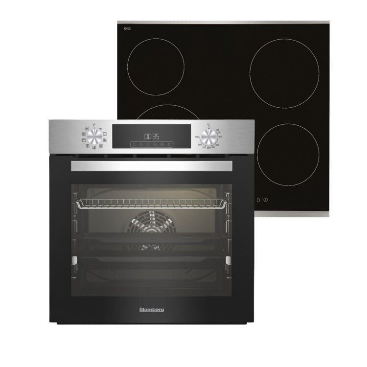 Blomberg OEN 93 S23 X + MKN 54212 X Φούρνος άνω Πάγκου 72lt με Κεραμικές Εστίες Π59.4εκ. Inox