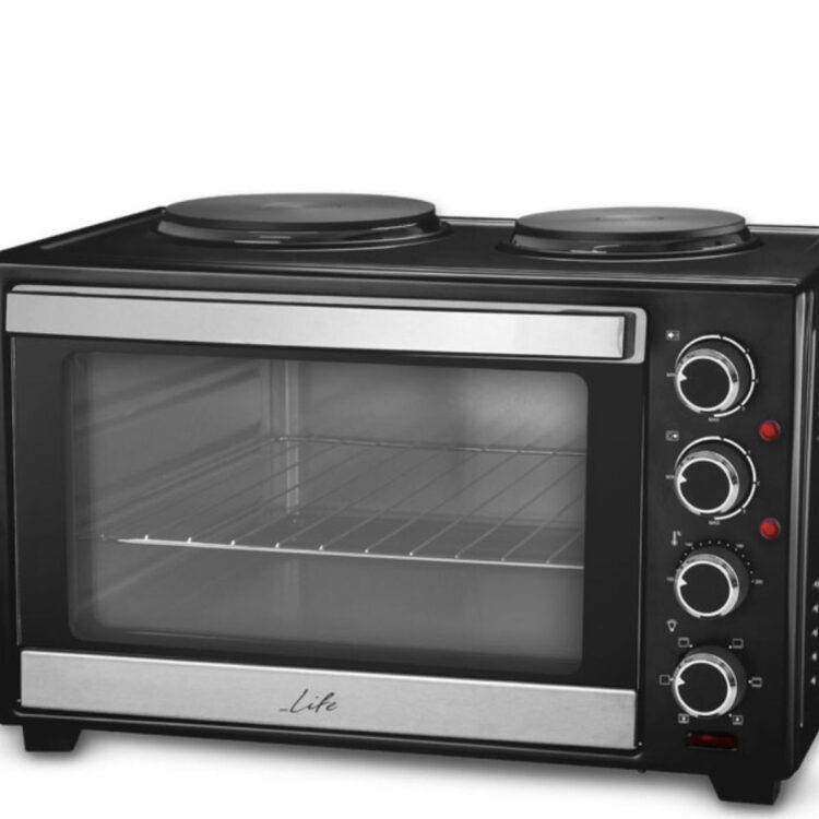 Life Ηλεκτρικό Φουρνάκι 30lt με 2 Εστίες και Αέρα
