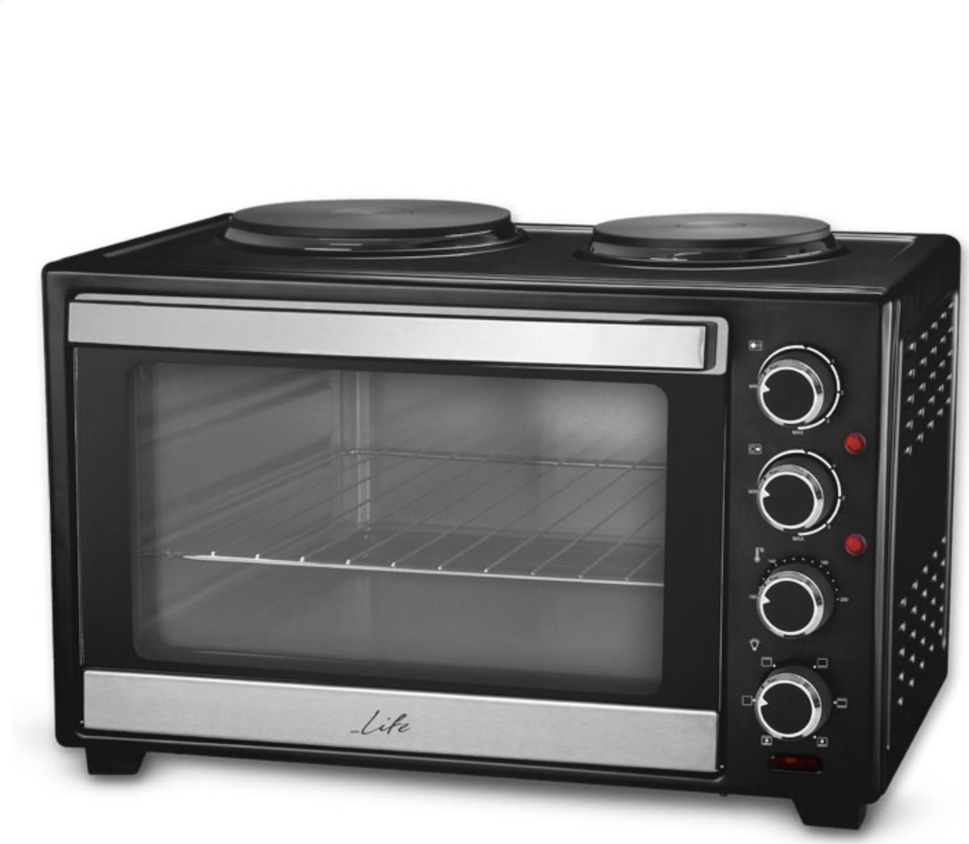 Life Ηλεκτρικό Φουρνάκι 30lt με 2 Εστίες και Αέρα