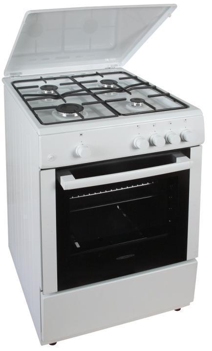 Carad Κουζίνα Υγραερίου 61lt με Εστίες Υγραερίου Π60εκ. Λευκή