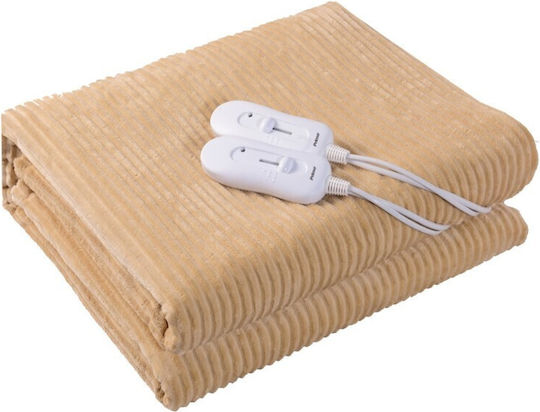 Primo PREB-81082 Διπλό Ηλεκτρικό Υπόστρωμα Πλενόμενο Μπεζ 120W 140x160εκ.