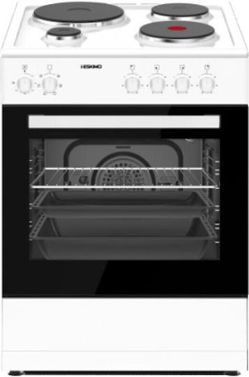 Eskimo Κουζίνα 60lt με Εμαγιέ Εστίες Π59.8εκ. Λευκή