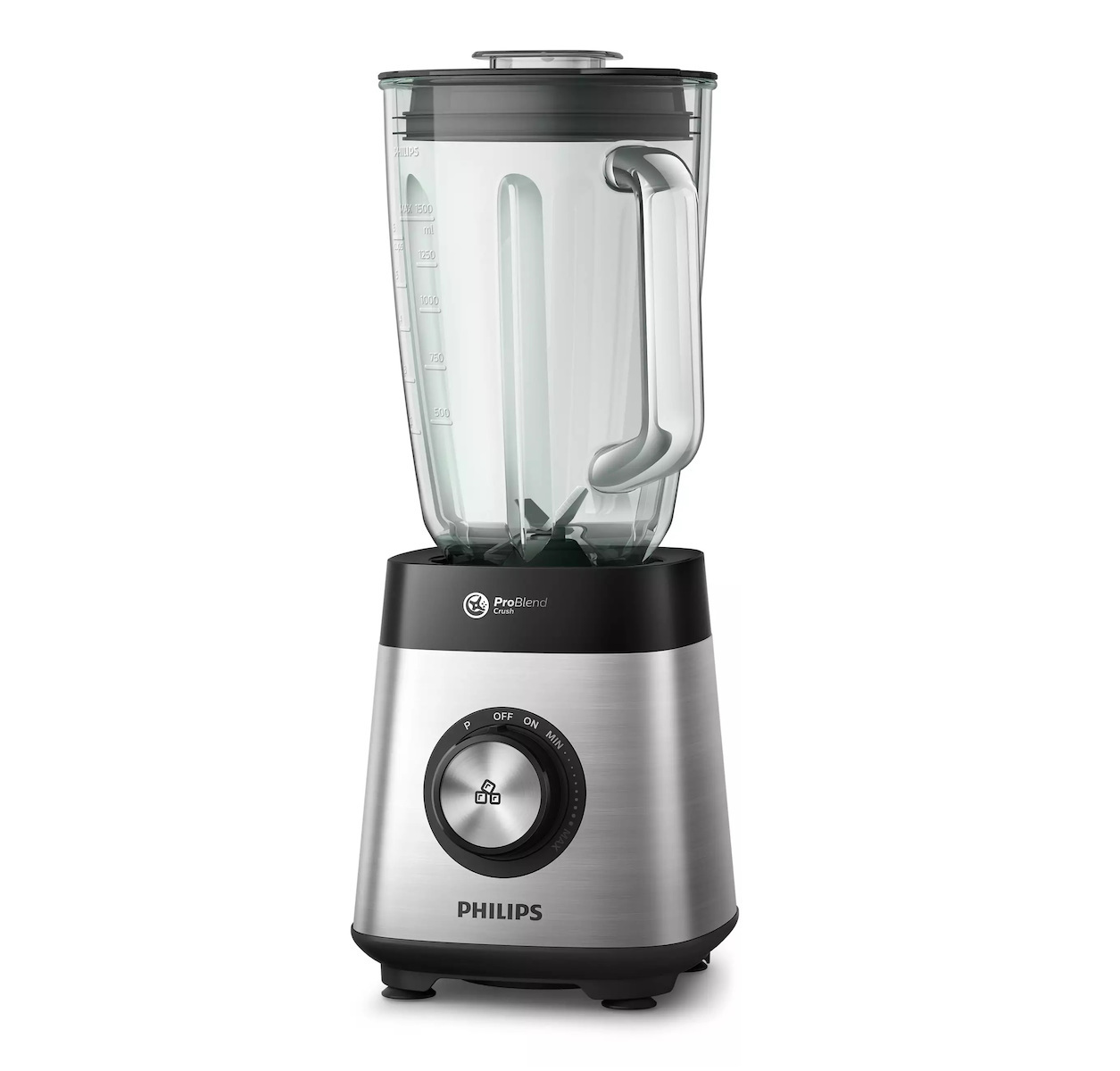 Philips Μπλέντερ για Smoothies με Γυάλινη Κανάτα 2lt 1000W Γκρι HR3571/90
