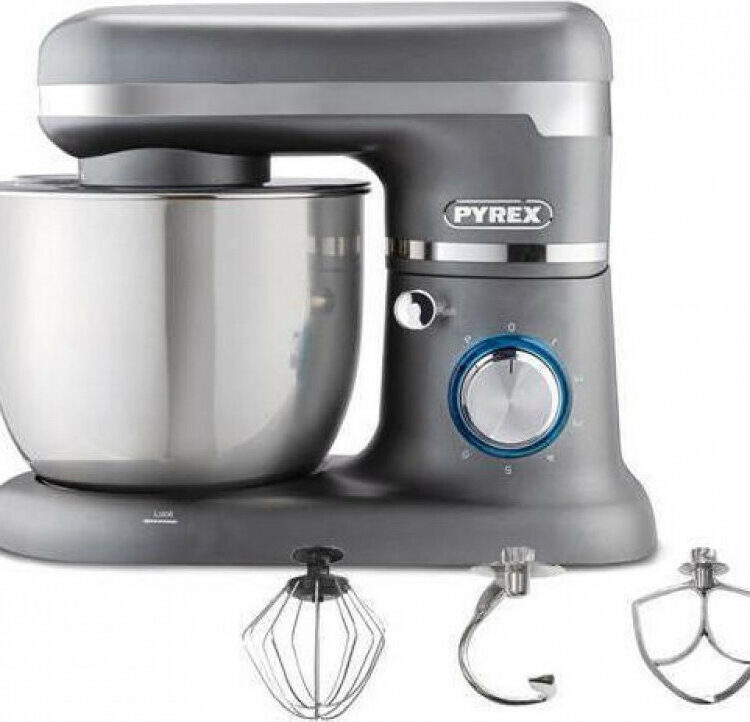 Pyrex SB-1010 Κουζινομηχανή 1000W με Ανοξείδωτο Κάδο 5lt Silver