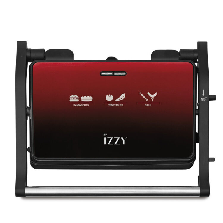 Izzy Panini IZ-2022 Τοστιέρα Γκριλιέρα 1000W Ombre Red