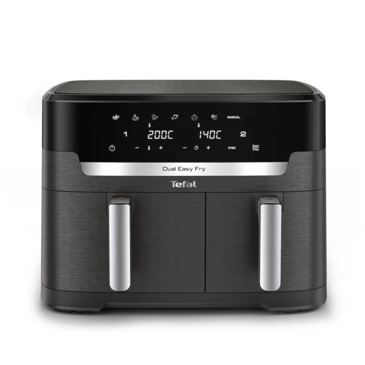 Tefal Easy Fry Air Fryer με Διπλό Αποσπώμενο Κάδο 11lt Γκρι