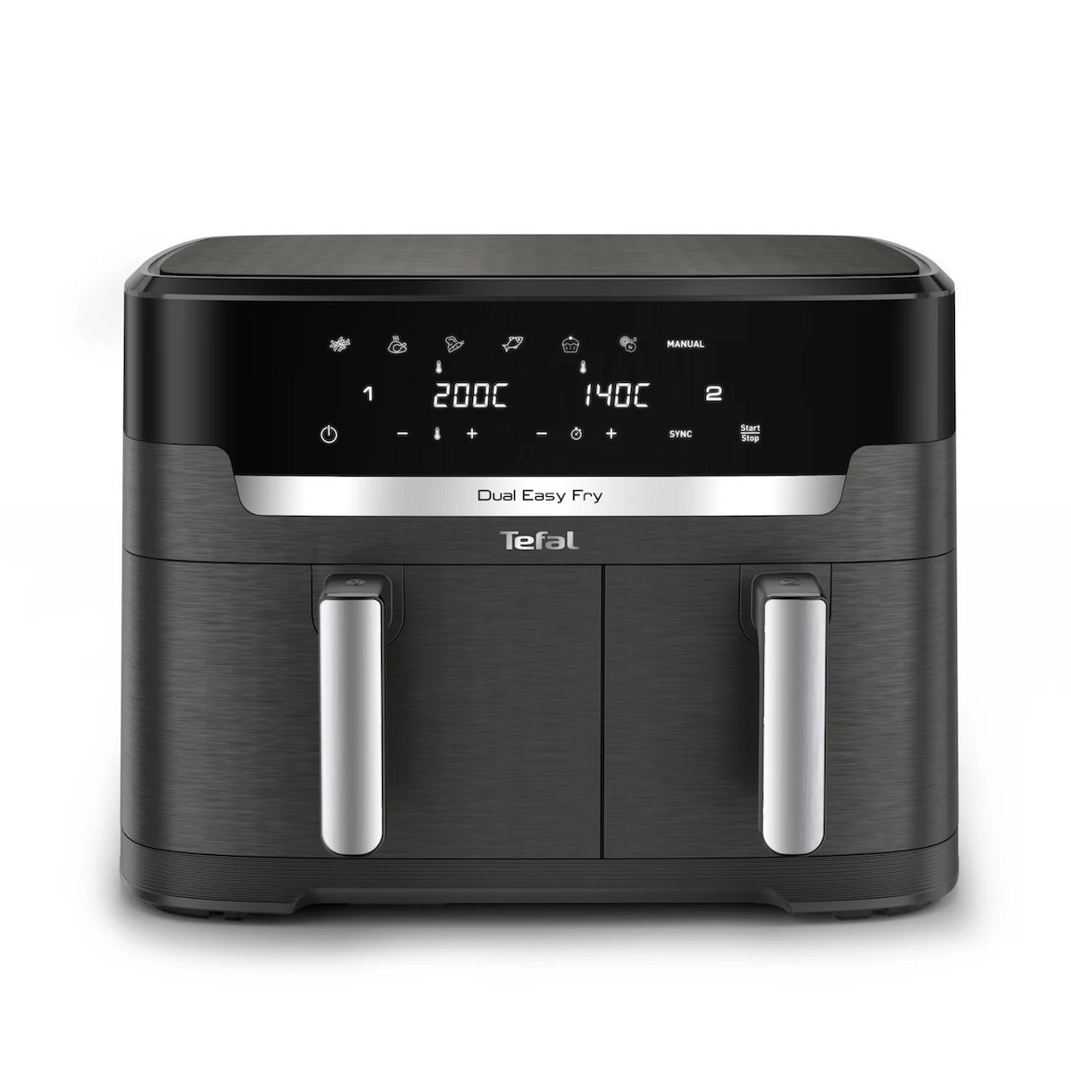 Tefal Easy Fry Air Fryer με Διπλό Αποσπώμενο Κάδο 11lt Γκρι