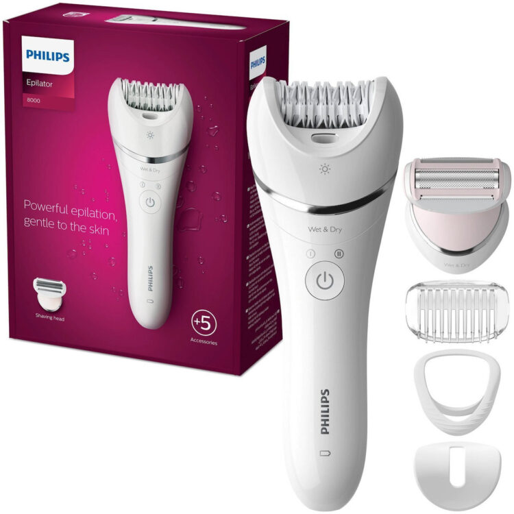Philips Epilator Series 8000 Σετ Αποτρίχωσης Epilator για Σώμα & Μπικίνι BRE710/00