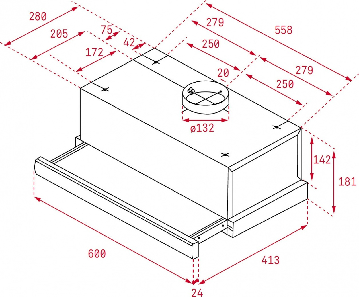 Teka TL 6310 W Συρόμενος Απορροφητήρας 60cm Λευκός - Image 2