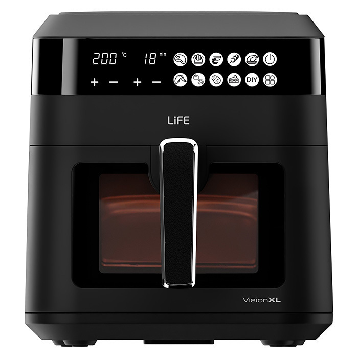 Life Vision XL Air Fryer 6.3lt Μαύρο