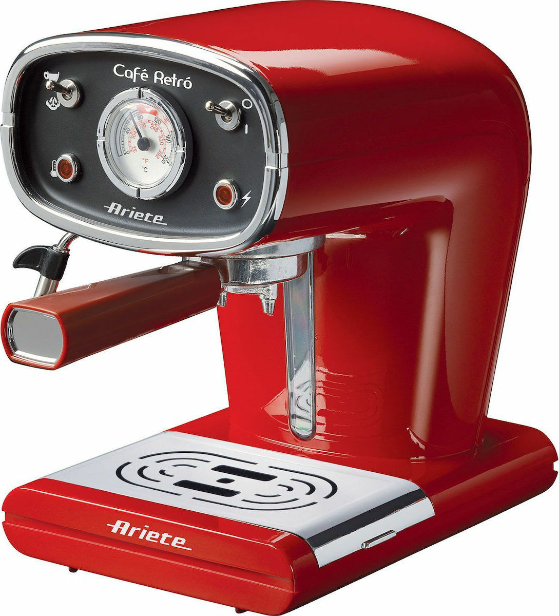 Ariete 1388/10 Μηχανή Espresso 900W Πίεσης 15bar Κόκκινη