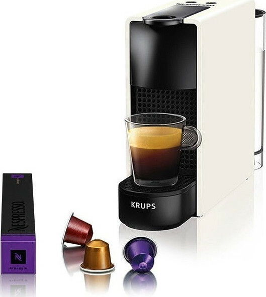 Krups Essenza Mini Καφετιέρα για Κάψουλες Nespresso Πίεσης 19bar White