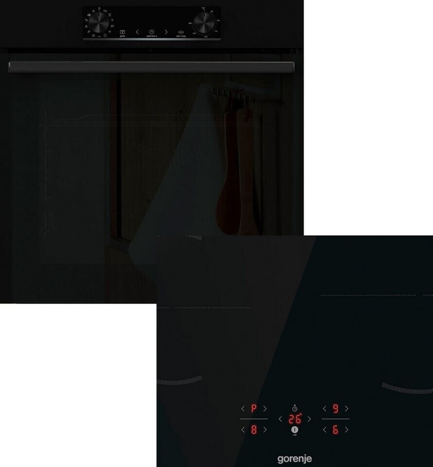 Gorenje Σετ εντοιχισμού Φούρνος άνω Πάγκου 77lt με Επαγωγικές Εστίες Π59.5εκ. Μαύρος