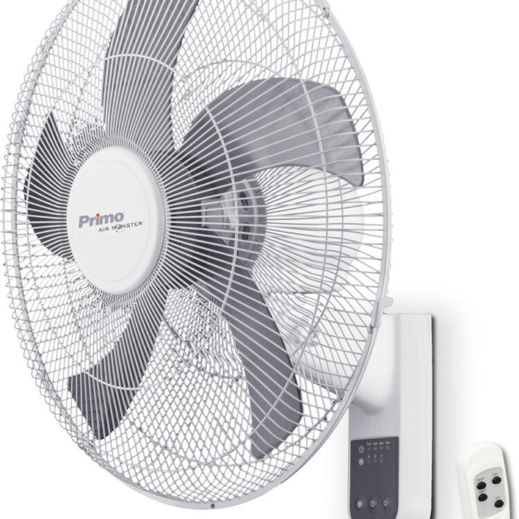 Primo 15833R Ανεμιστήρας Τοίχου 65W Διαμέτρου 45cm με Τηλεχειριστήριο Λευκός