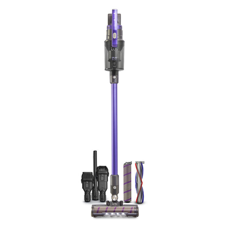 Izzy IZ-4008 Επαναφορτιζόμενη Σκούπα 2 σε 1 Stick & Χειρός 29.6V Μωβ