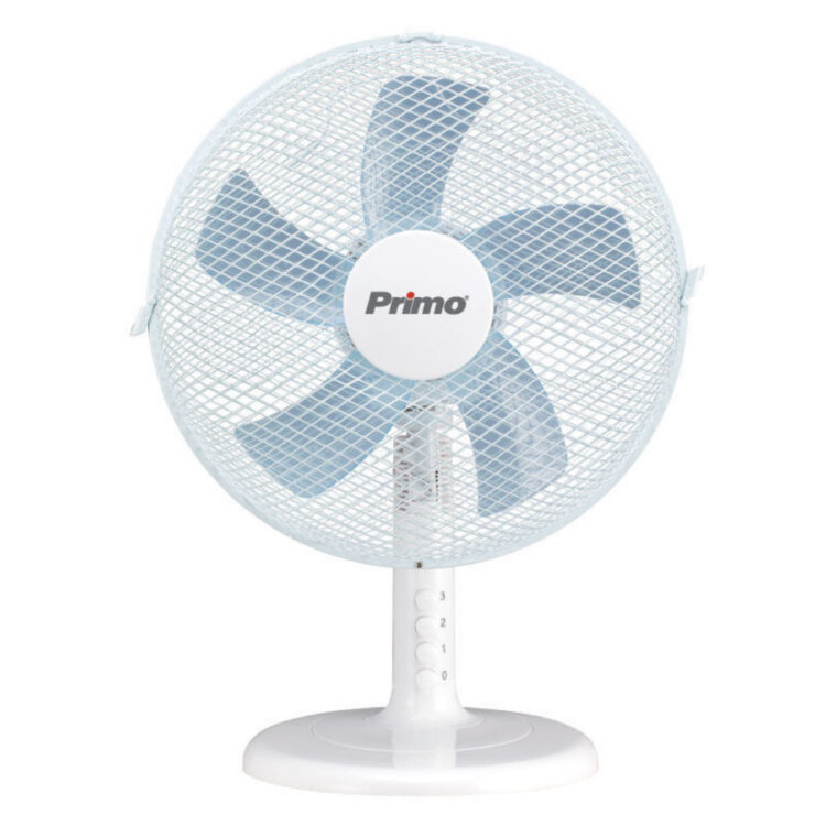 Primo PRTF-80509 Επιτραπέζιος Ανεμιστήρας 45W Διαμέτρου 30cm Λευκός