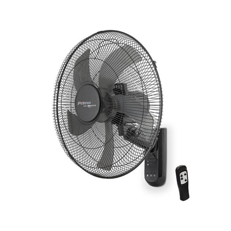 Primo 15833R Ανεμιστήρας Τοίχου 65W Διαμέτρου 45cm με Τηλεχειριστήριο Μαύρος